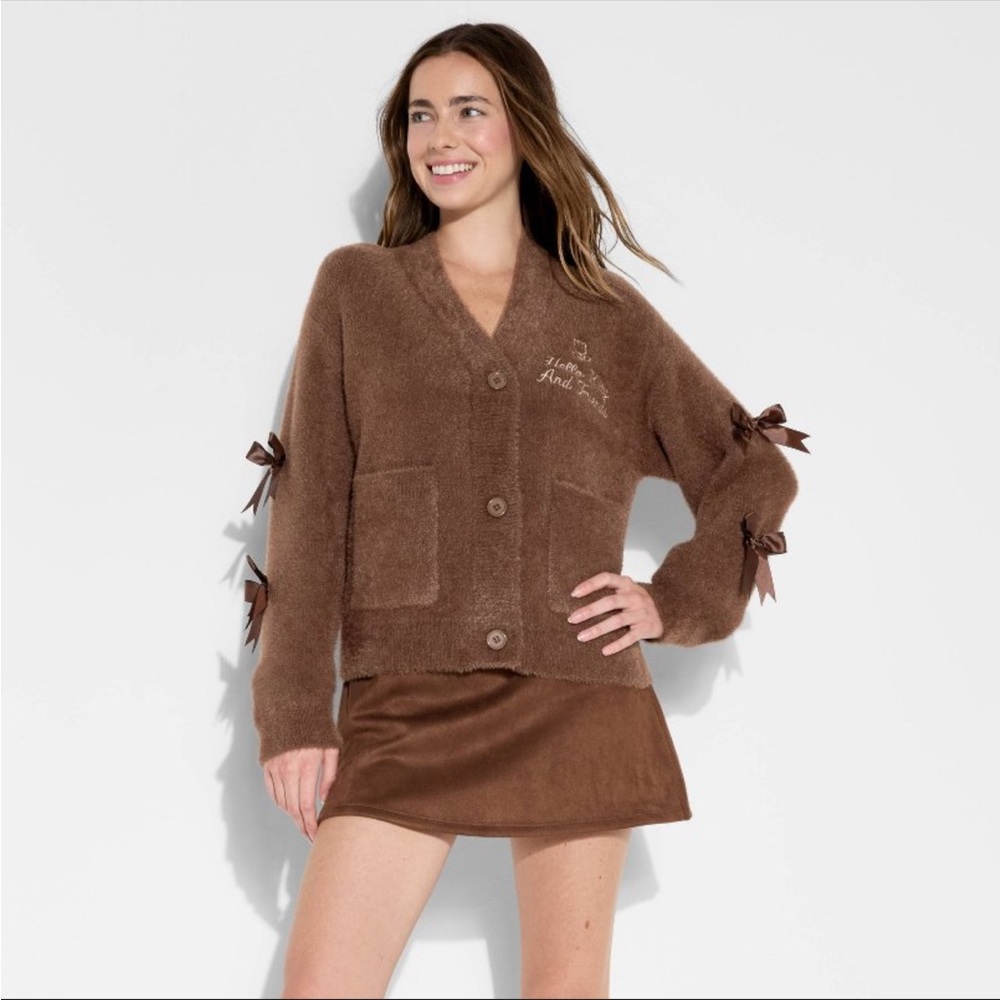 Hello Kitty & Friends Women's Cardigan with Bow Details